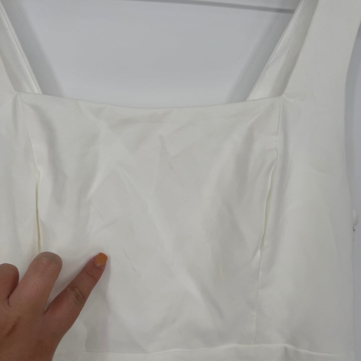 Lulus Blissfully Beaming White Sleeveless Bow Mini Dress Size XL