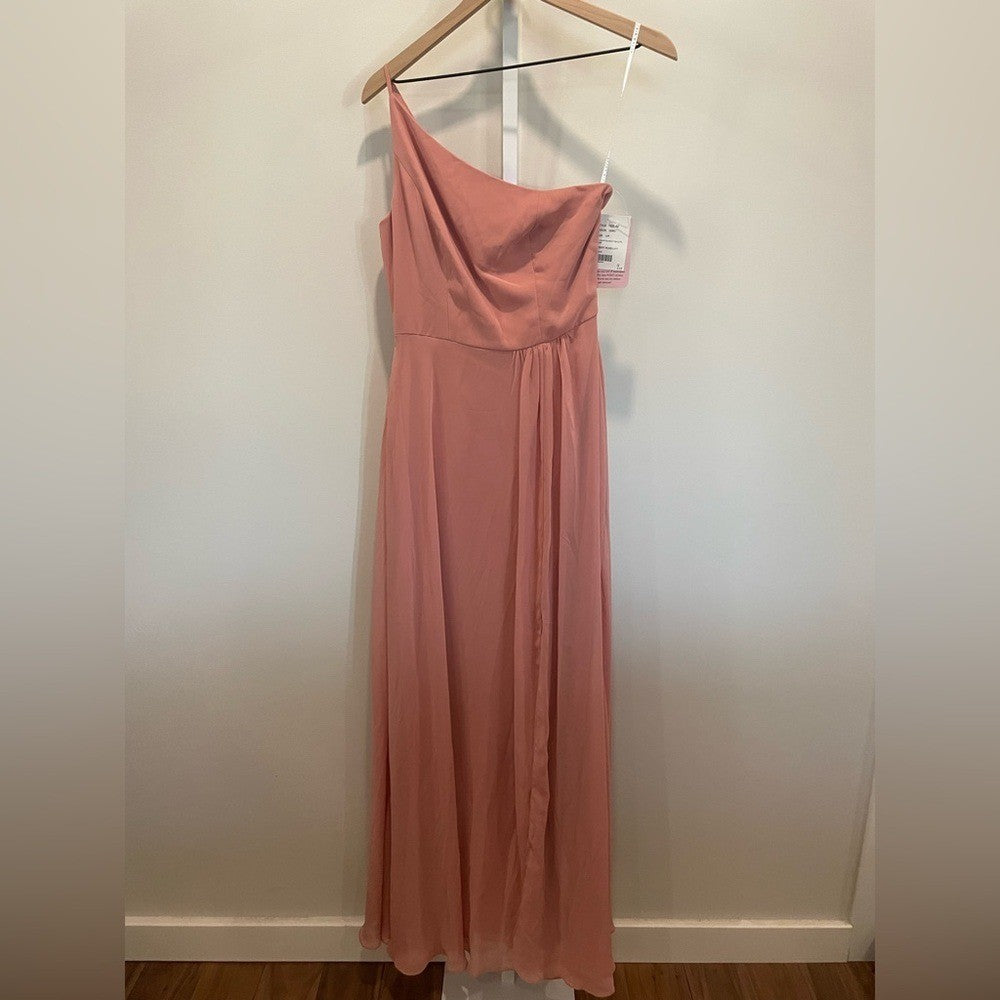 After Six One-Shoulder Chiffon Maxi Dress Size 2