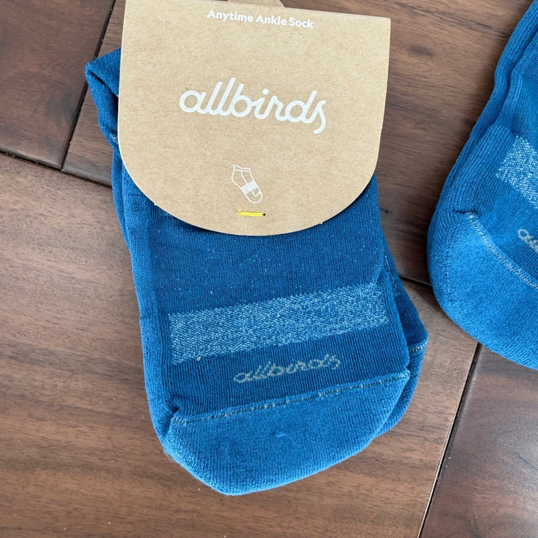 Allbirds Anytime Ankle Socks Blue Women's Small US 5-7