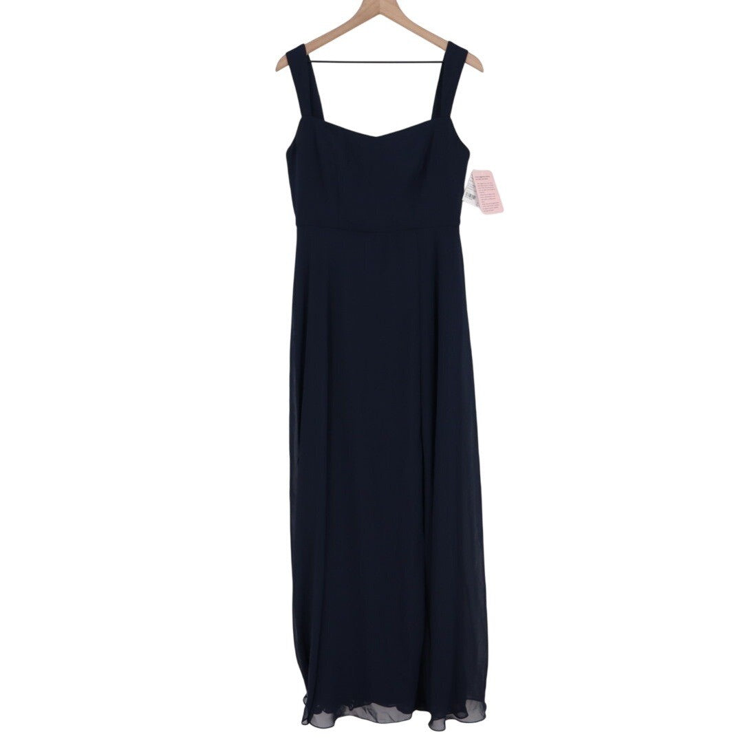 After Six Contoured Wide Strap Sweetheart Maxi Dress Midnight Size 10