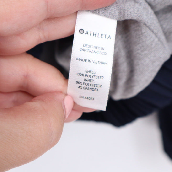 Athleta Navy Blue Full Zip Elastic Windbreaker Jacket Size XL