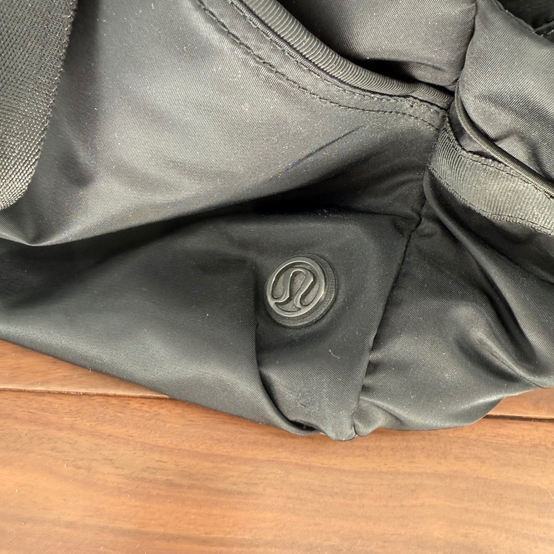 Lululemon Black Nylon Duffel Bag Gym Travel Weekender Sport Carryall