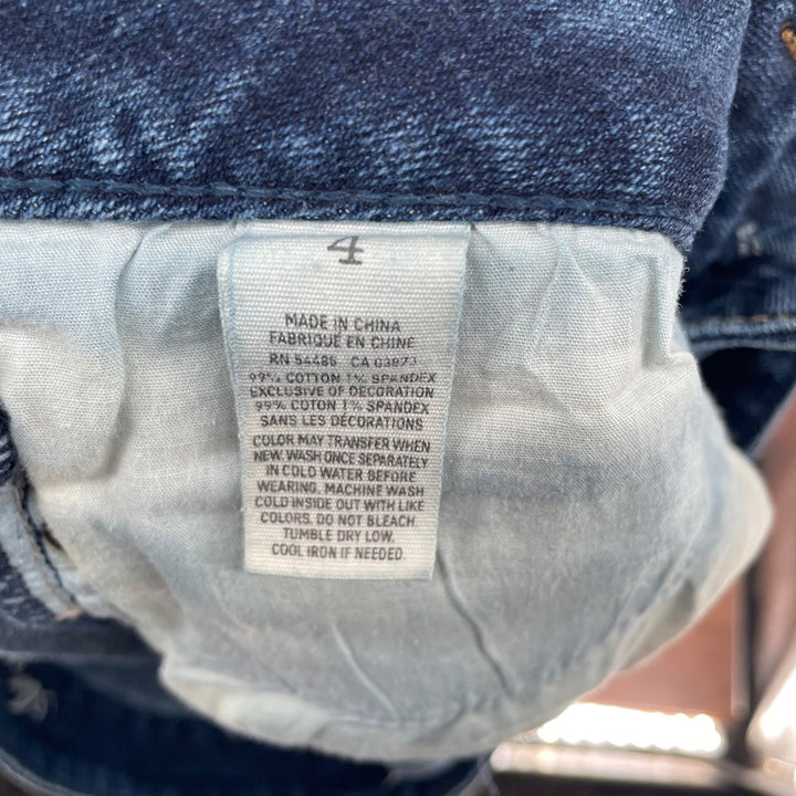 American Eagle Outfitters Womens Denim Cutoff Shorts Size 4 Blue Stretch Cuffed