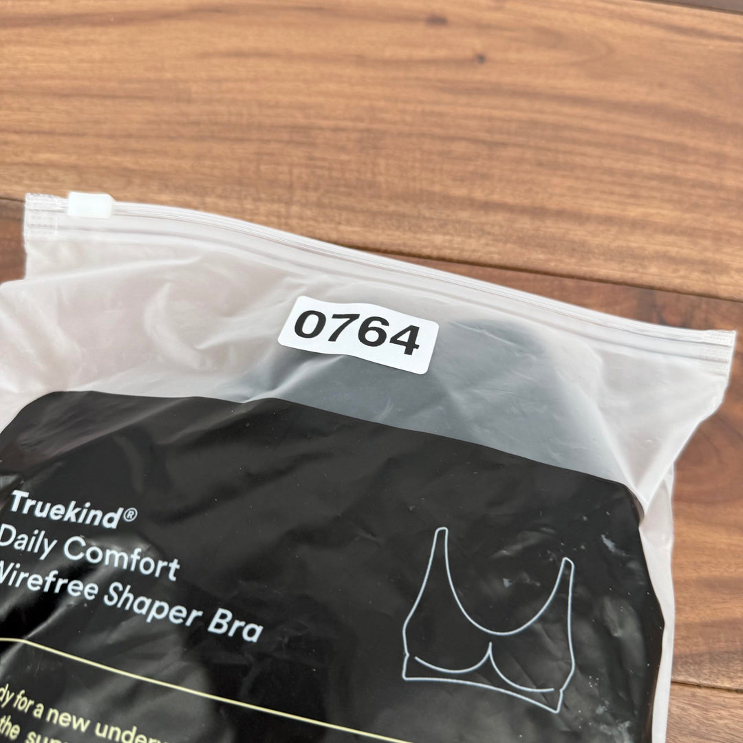 Truekind Daily Comfort Wirefree Shaper Bra 4XL Black New