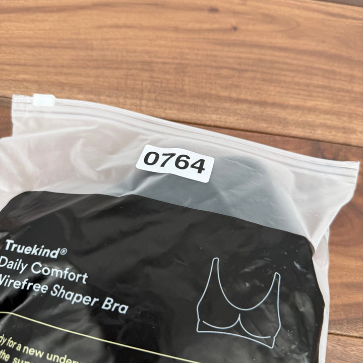 Truekind Daily Comfort Wirefree Shaper Bra 4XL Black New