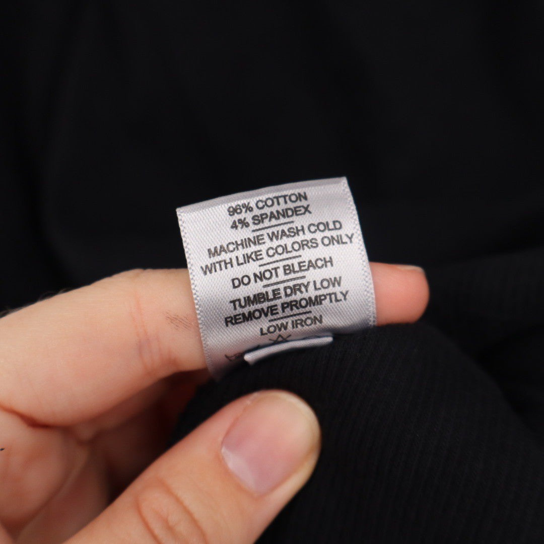 American Giant Ribbed Tank Top Black Cotton Spandex Made USA Size L