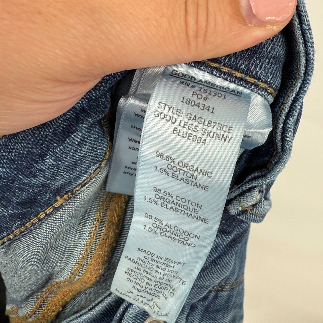 Good American Good Legs Skinny Jeans Blue Wash Size 12 31