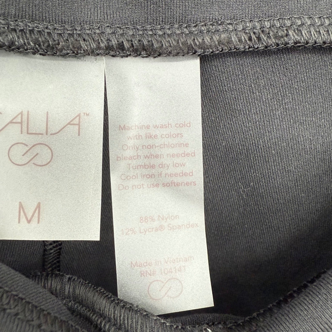 CALLA Black Crossover Waist Capri Leggings Size M Athleisure Workout Fitness