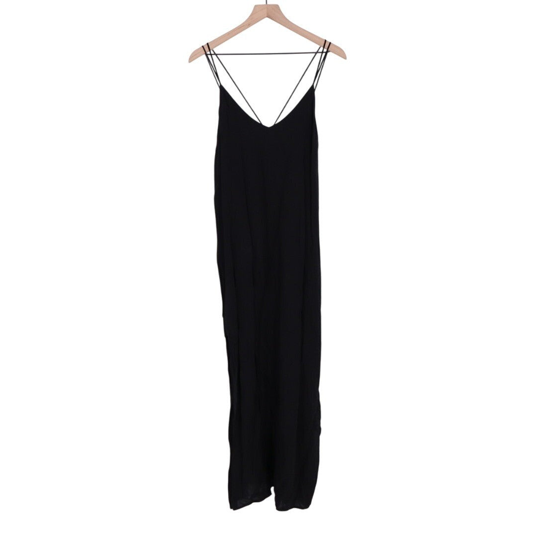 JOES JEANS Black Spaghetti Strap Maxi Dress Size L