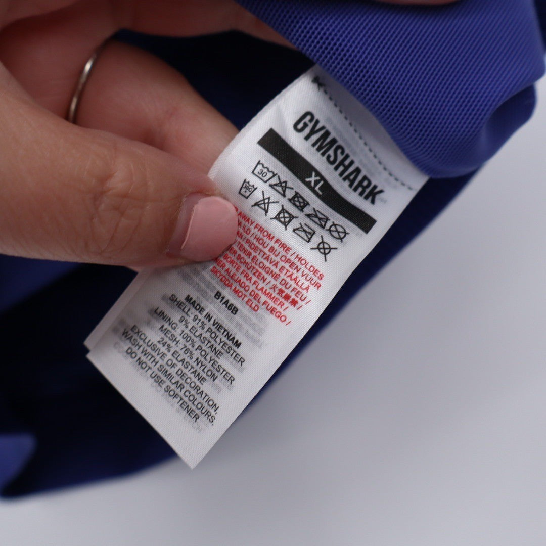 Gymshark Training Sports Bra Royal Blue Racerback Support Women's XL