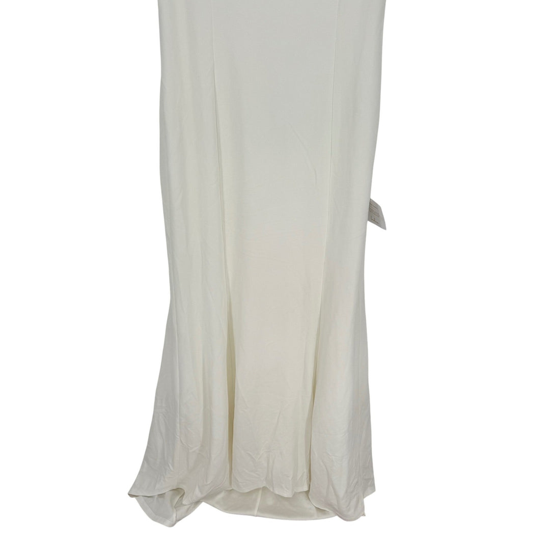 Lulus Blessed Romance White Sleeveless Button Back Mermaid Maxi Dress Size XL