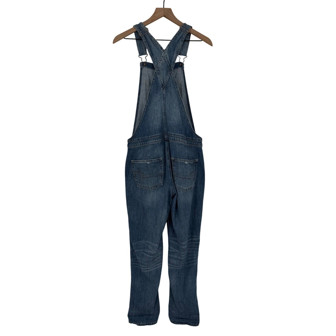 American Eagle Outfitters Tomgirl Overalls Distressed Denim Blue Size M