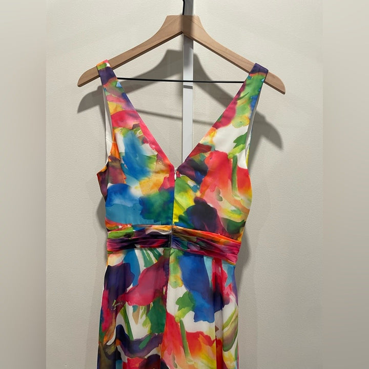 Liv Foster Floral Tie Dye Gown Size 6
