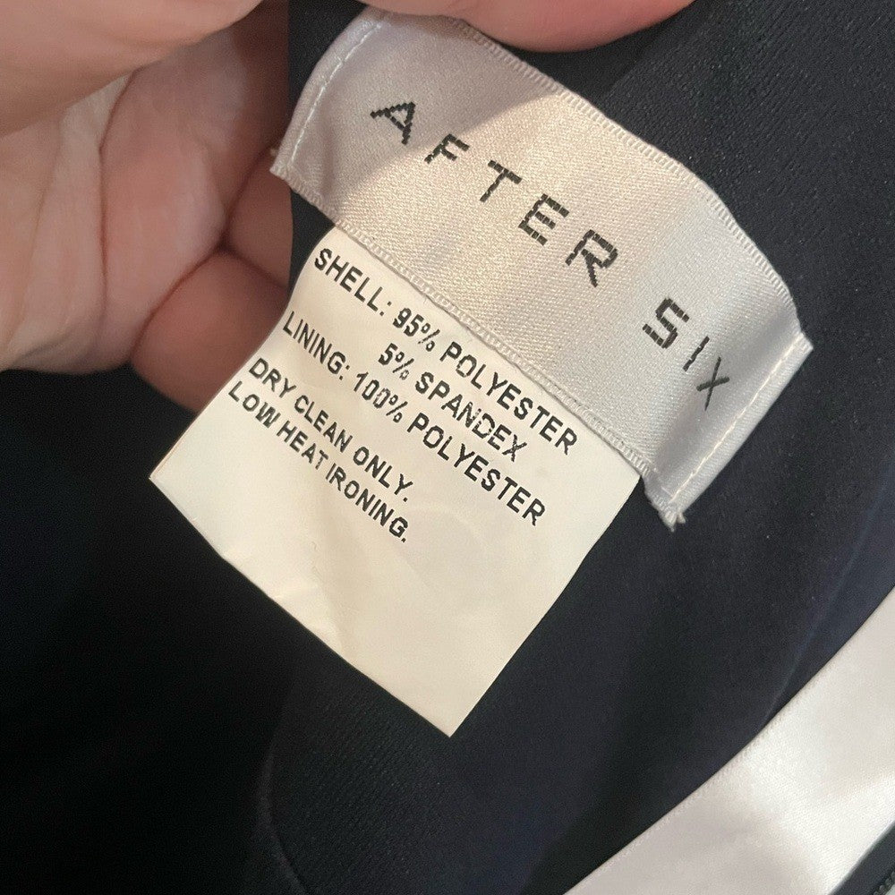 After Six Strapless Topstitched Corset Satin Maxi Dress Size 12