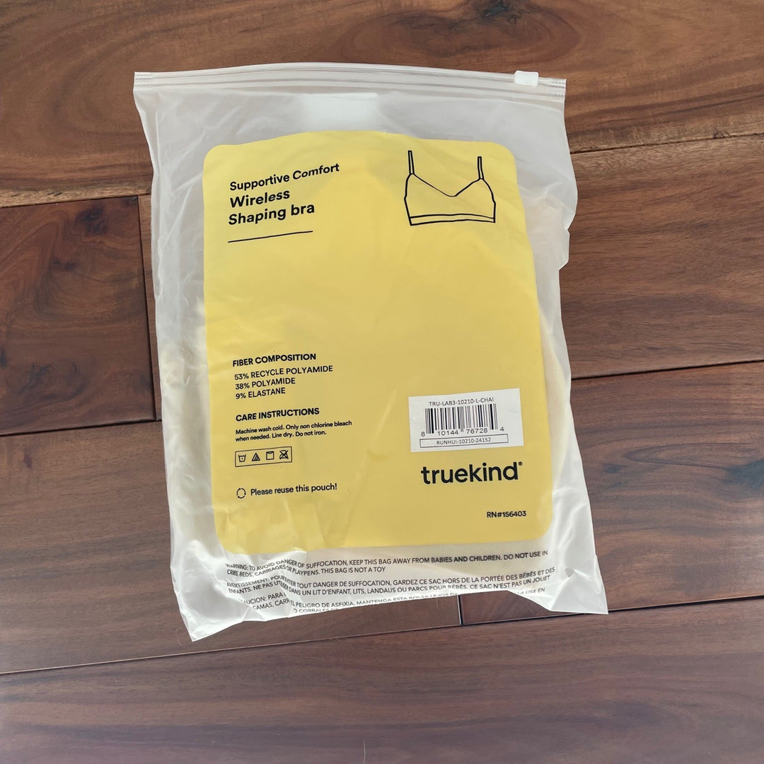 Truekind Supportive Comfort Wireless Shaping Bra L Chai