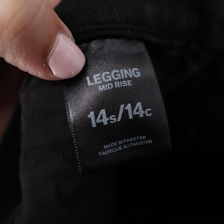 Express Jeans Black Legging Mid Rise Skinny Denim Pants Women Size 14