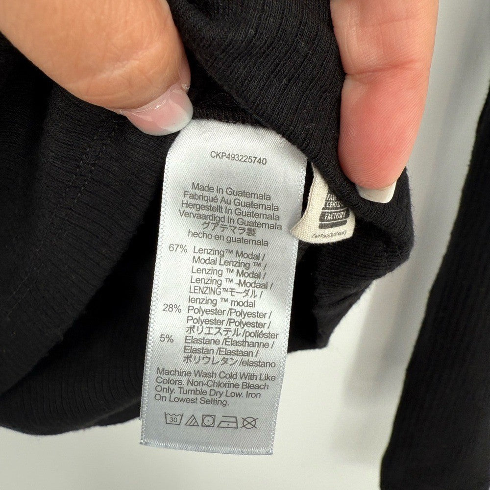 Madewell Drapey Rib Long-Sleeve Polo Top Size XXS