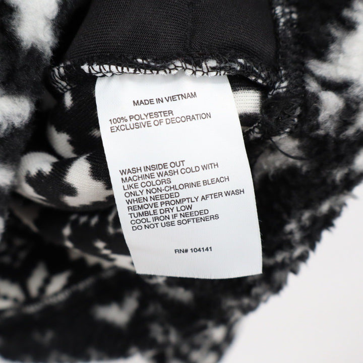 DSG Black White Fair Isle Fleece Quarter Zip Pullover Sweatshirt XL