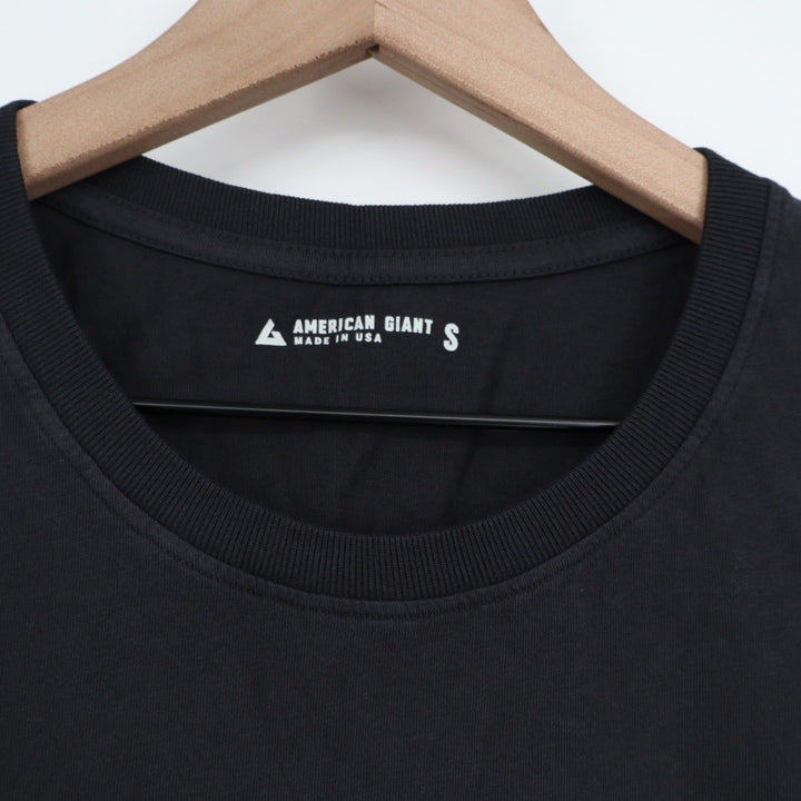 AMERICAN GIANT Classic Black Cotton T Shirt Women's Size S Made in USA
