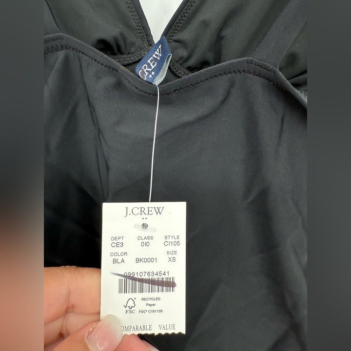 J.Crew Ruched Plunge Tankini Top Size XS