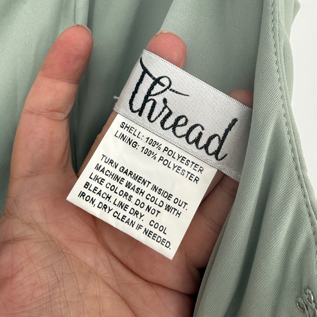 Thread Square Neck Chiffon Maxi Dress With Circle Skirt Size 8