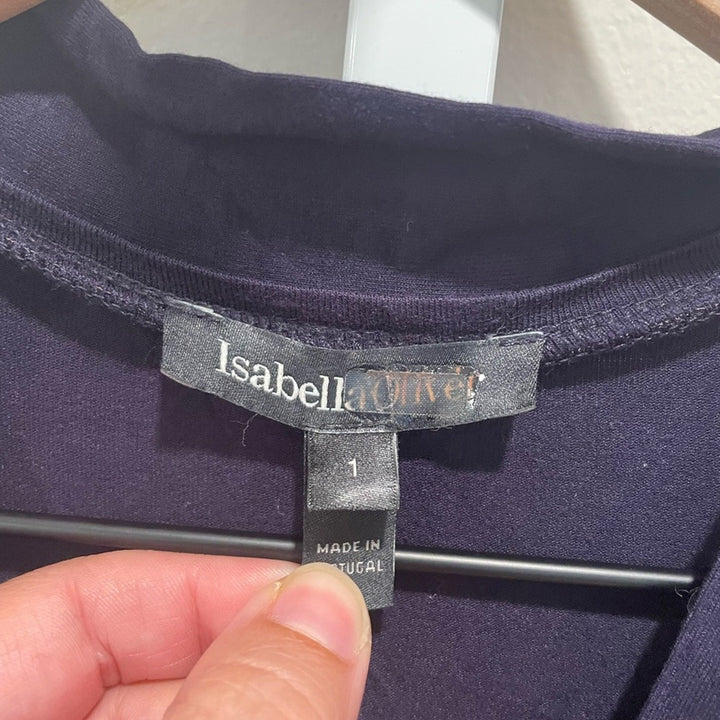 Isabella Oliver Navy Christy Maternity Blouse Size 1/S