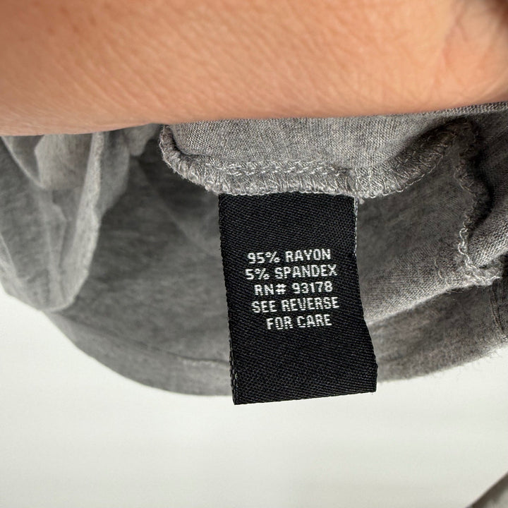 Premise Gray Square Neck Short Sleeve Top Blouse Casual Everyday Basic Size M