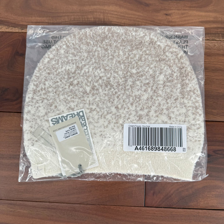 Barefoot Dreams CozyChic Lite Confetti Beanie Hat Womens One Size Cream Taupe