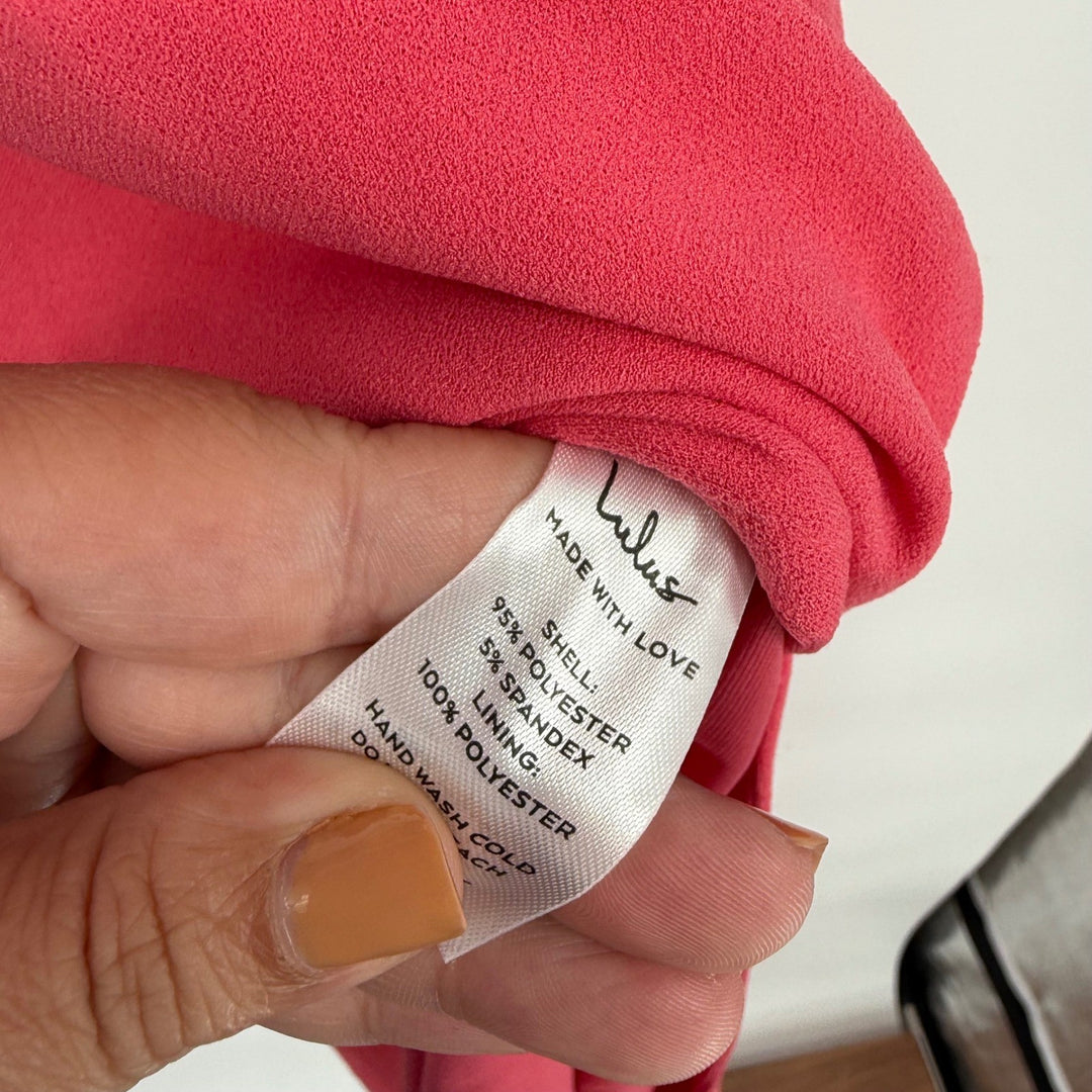 Lulus Classy Consideration Coral Pink Strapless Maxi Dress Size M