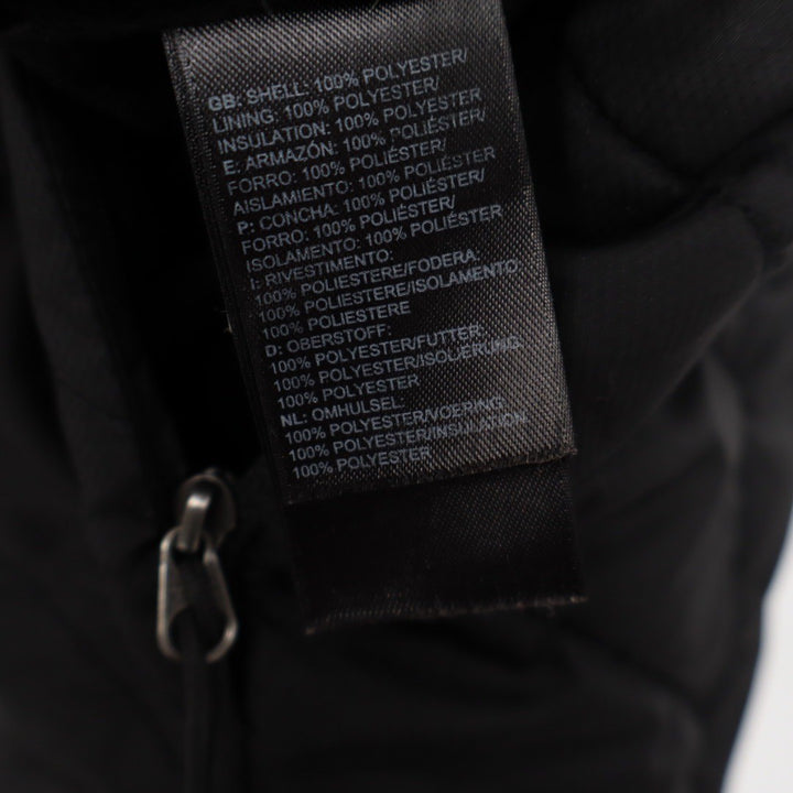 The North Face Womens Fleece Vest Black Logo Embroidered Full Zip Pockets S P