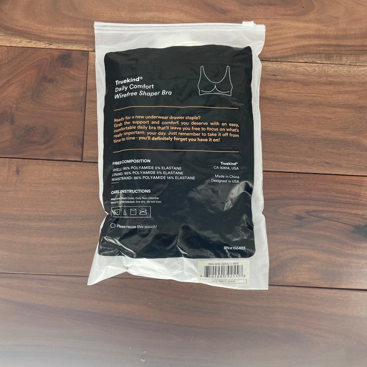 Truekind Daily Comfort Wirefree Shaper Bra Black Size L