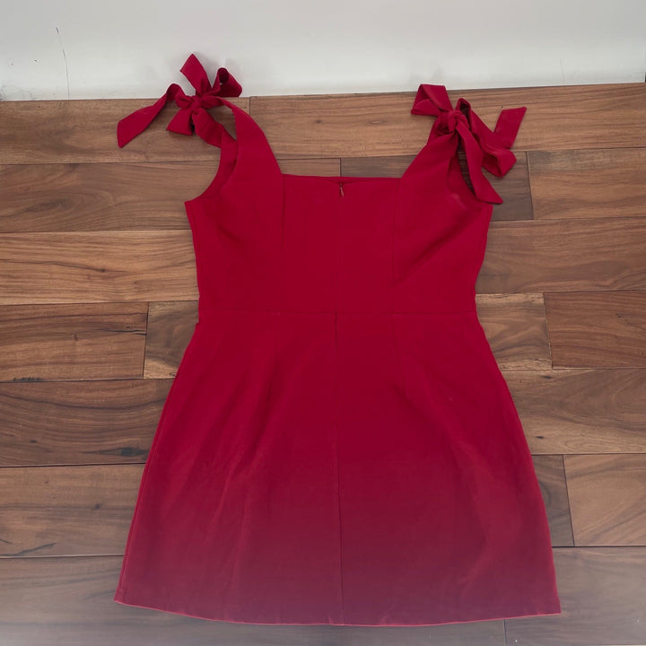 Lulus Your Sweetie Wine Red Tie-Strap Mini Dress Size XL