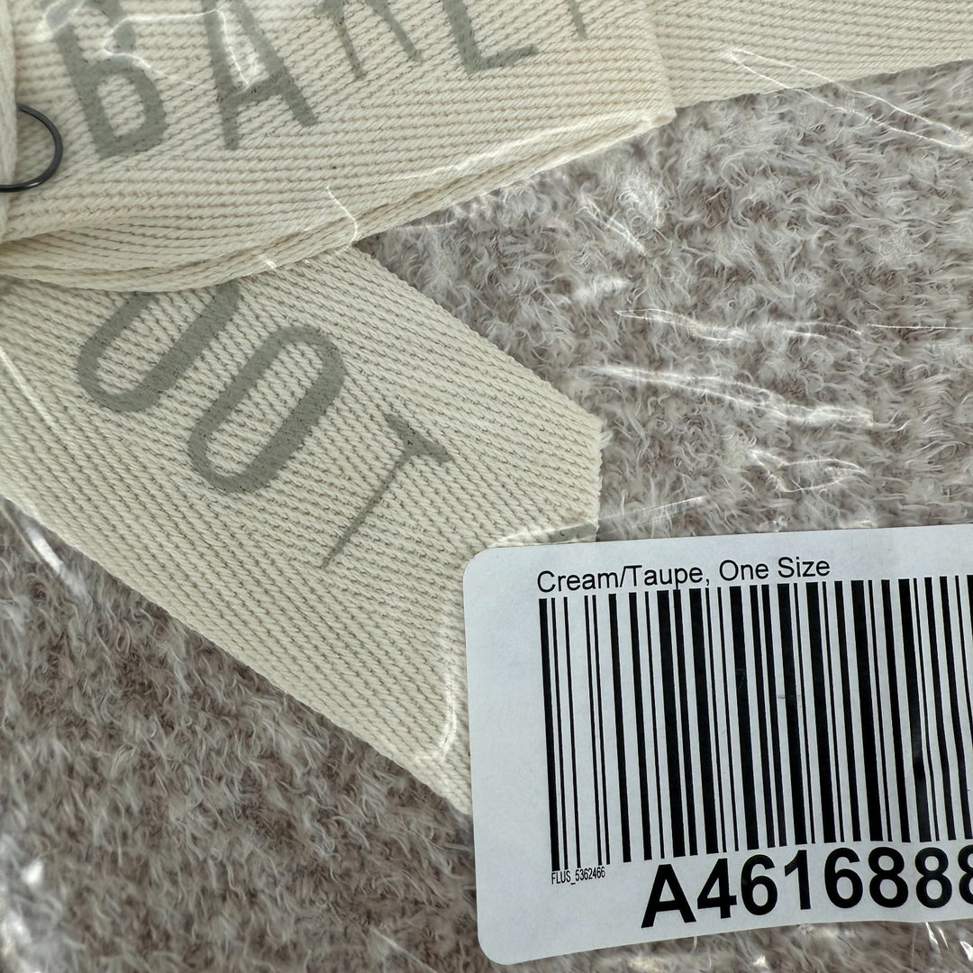 Barefoot Dreams CozyChic Lite Confetti Scarf Womens Cream Taupe Winter Warmer