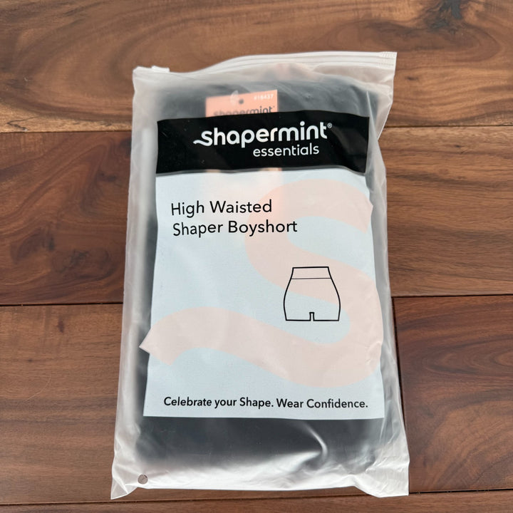 Shapermint Essentials High Waisted Shaper Boyshort Womens 4XL Black Shapewear