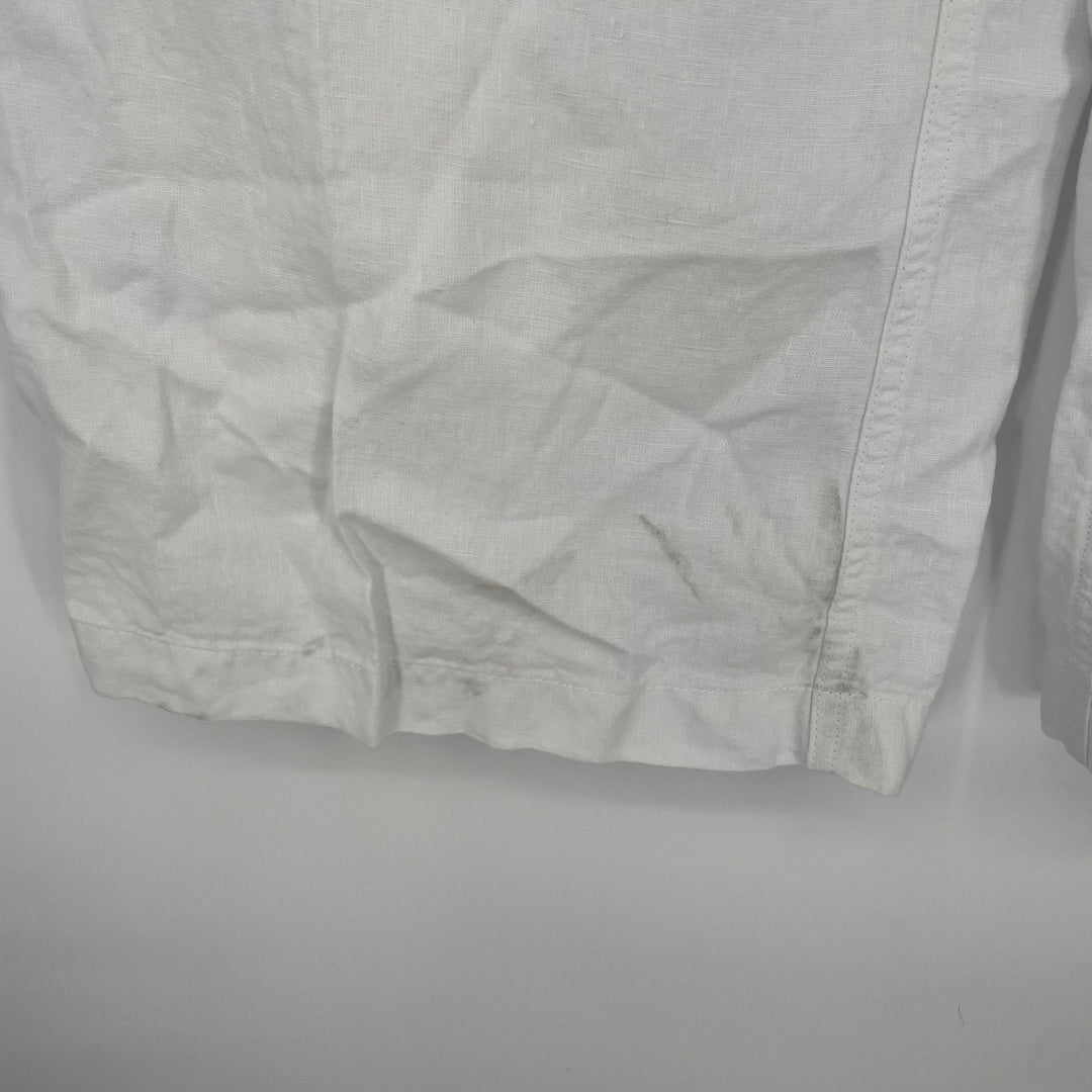 Madewell The Zoe Relaxed Wide Leg Linen Pants in 100% Linen Size 6