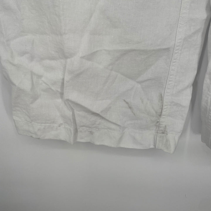 Madewell The Zoe Relaxed Wide Leg Linen Pants in 100% Linen Size 6