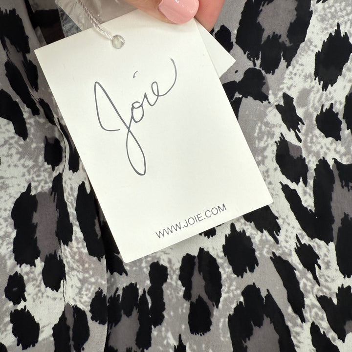 Joie Hanelle Leopard Print Silk Button Down Shirt Blouse Top XS
