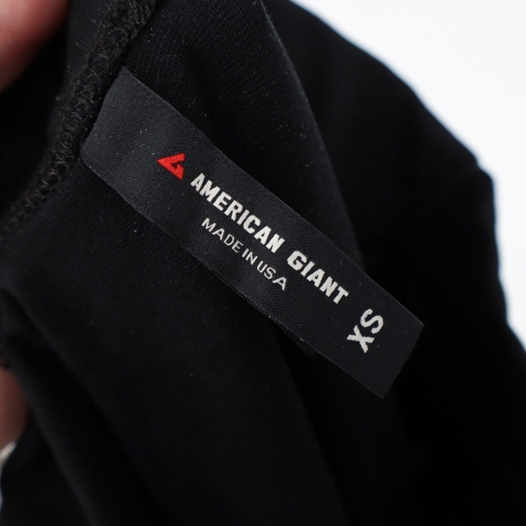 American Giant Black Wide Leg Lounge Pants Elastic Waist XS Made in USA