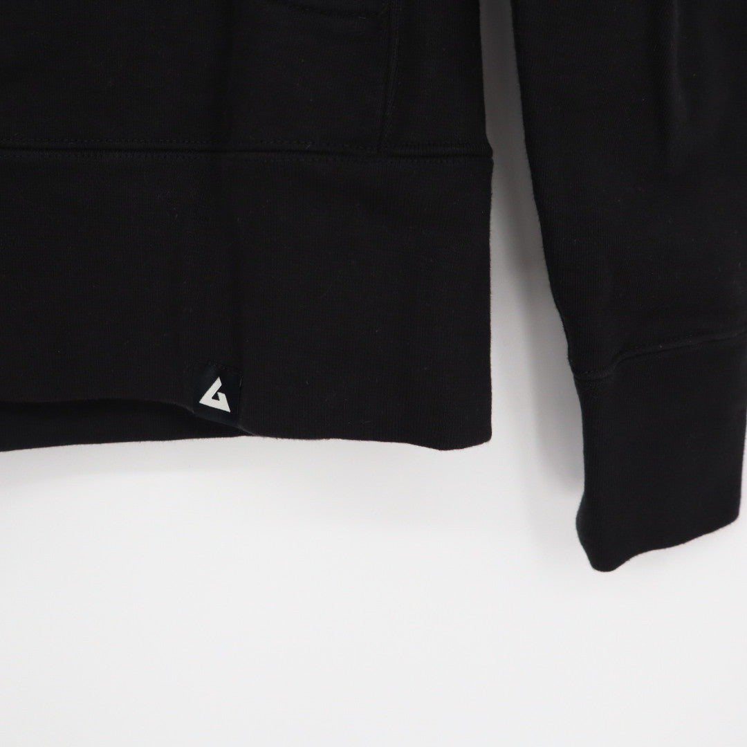 American Giant Womens Black Full Zip Hoodie USA Graphic Fleece Lined Size M