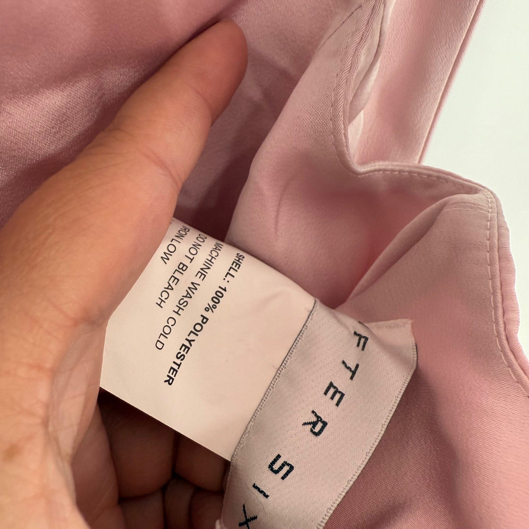 After Six Bow One-Shoulder Fluid Satin Maxi Dress With Full Skirt Size XS