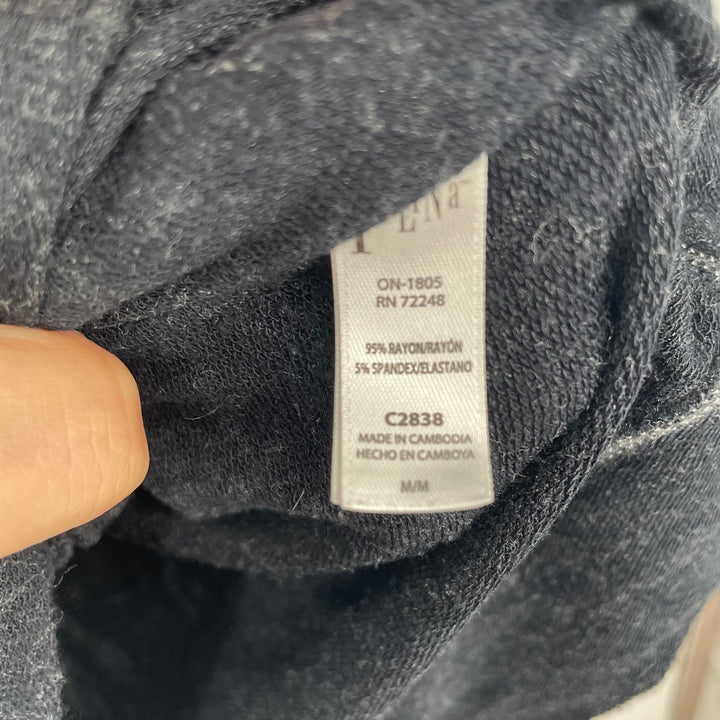 Felina Petite Gray Marled Long Sleeve Top Knit Casual Everyday Size M