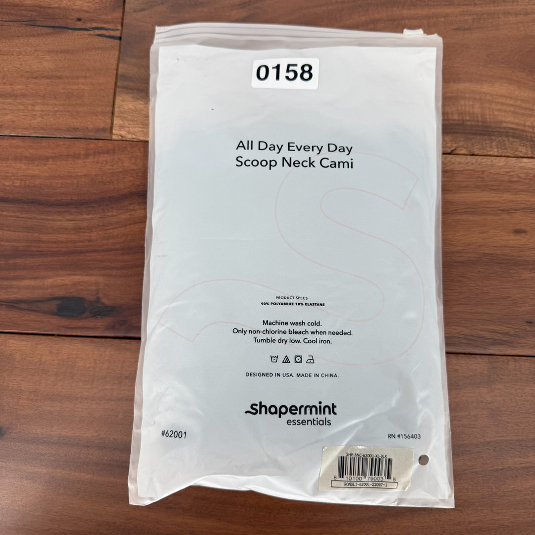 Shapermint Essentials All Day Every Day Scoop Neck Cami Top Womens XL Black