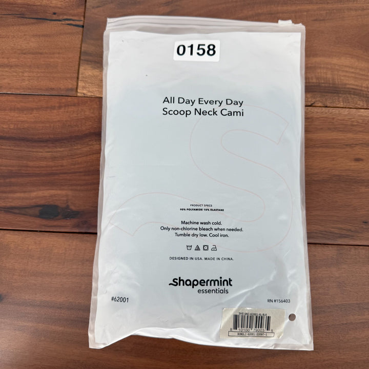 Shapermint Essentials All Day Every Day Scoop Neck Cami Top Womens XL Black