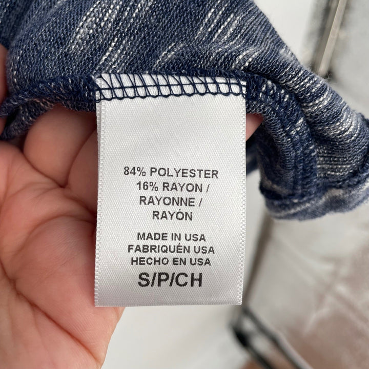 B Collection by Bobéau Blue Short Sleeve Open Front Cardigan Sweater Size S