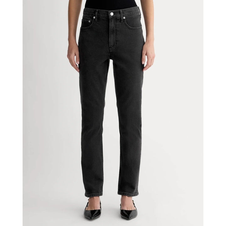 Everlane The Original Cheeky Jean Organic Cotton Black Denim Crop Size 27