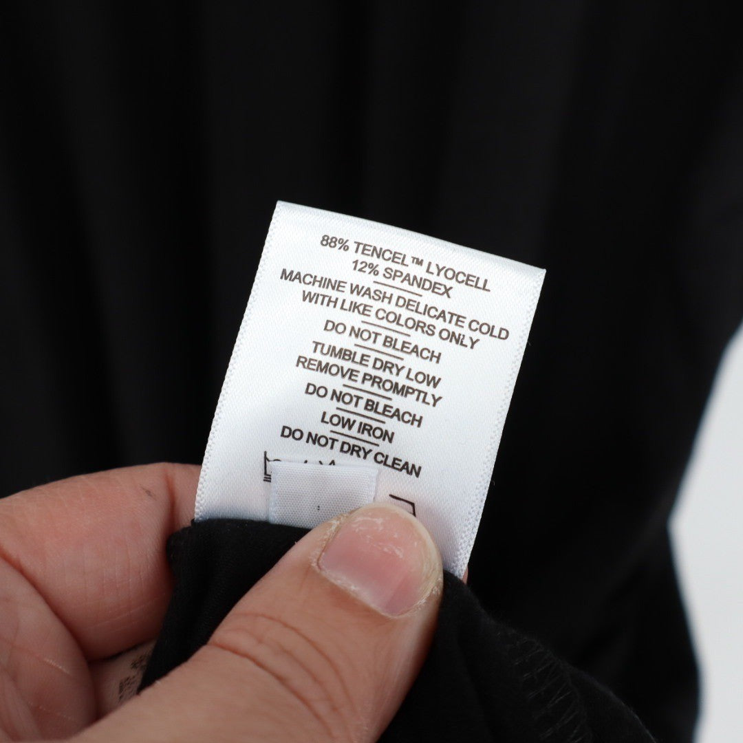 American Giant Black Tank Midi Dress Size L Made in USA