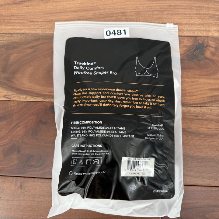 Truekind Daily Comfort Wirefree Shaper Bra - Comfortable Support Black