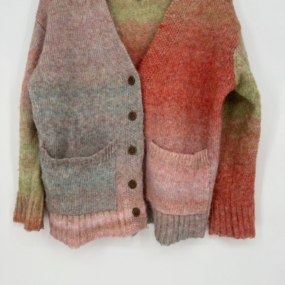 Elan Ombre Tie Dye Knit Cardigan Sweater Size S