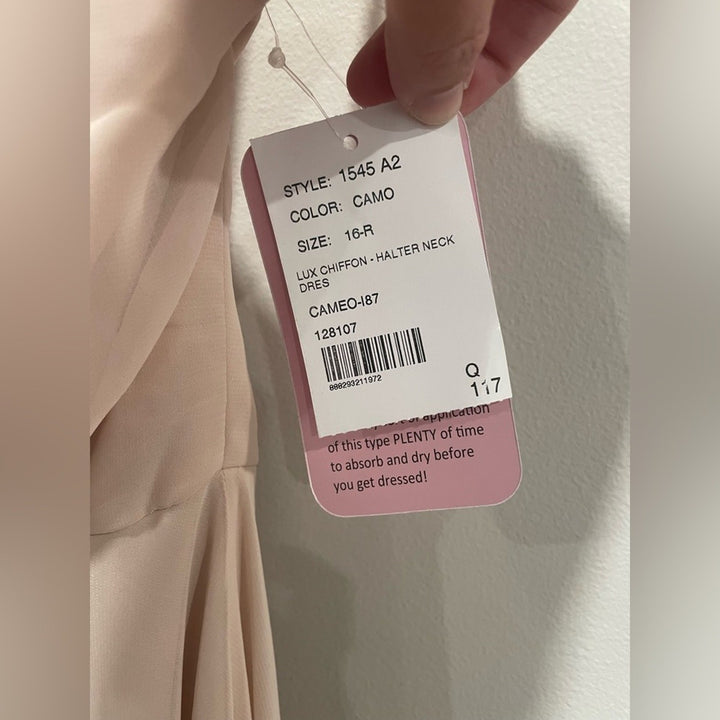 After Six High Neck Halter Backless Maxi Dress Size 16