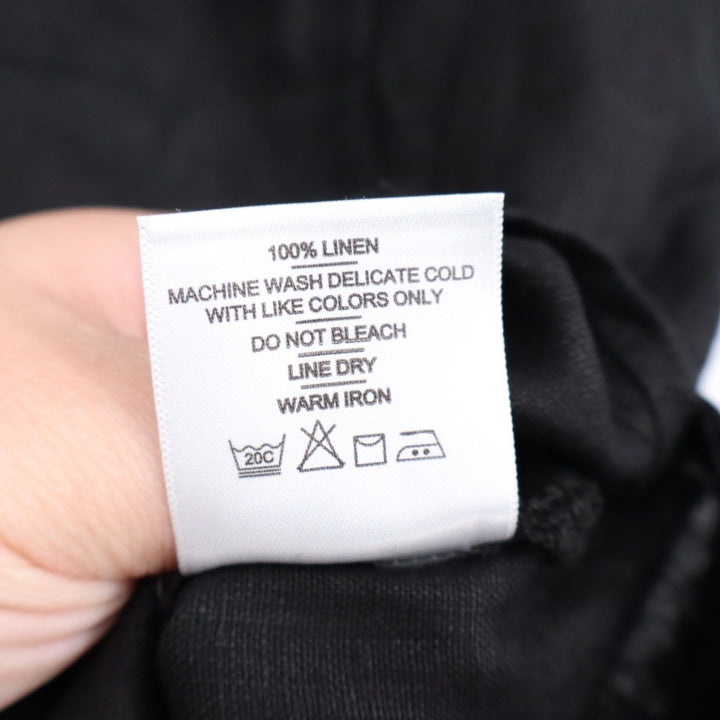 American Giant Black Women's Linen Shirt Size XS Made In USA
